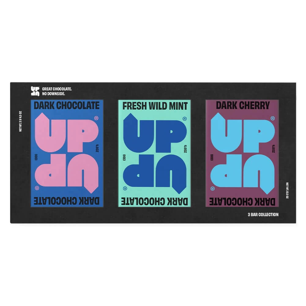 UP UP Trio Gift Box Dark Chocolate Bars 390g